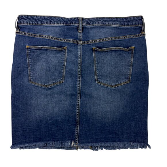 Universal Thread Denim Mini Skirt Blue Women’s 18/34 Raw Hem Stretch Jean Skirt - Picture 2 of 10